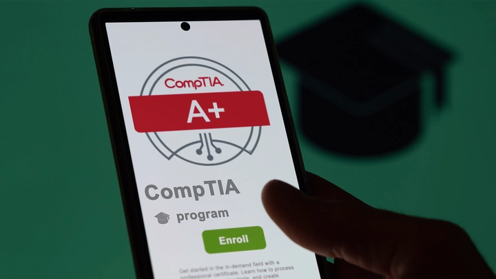 phone open to comptia a+