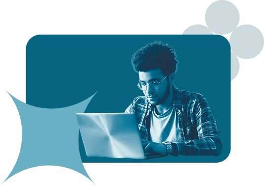 Student on laptop